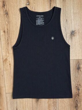 Volcom Black Tank with White Emblem
